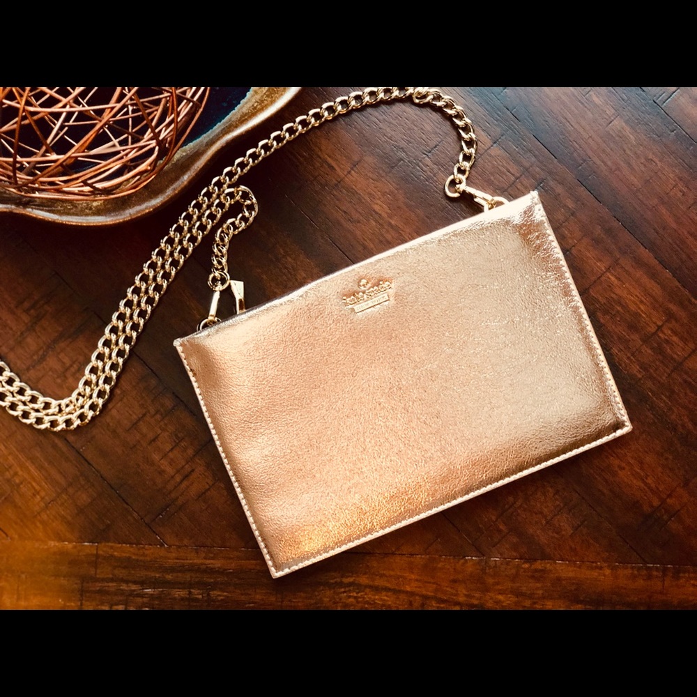 rose gold kate spade purse